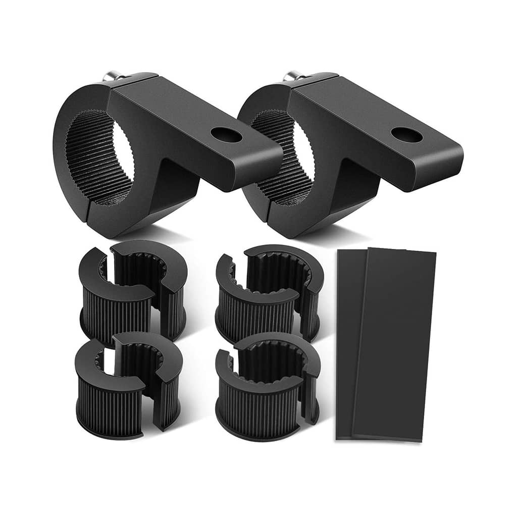 Light Mounting Brackets for Horizontal Bar of 0.75", 1", & 1.25" (2-Pack)