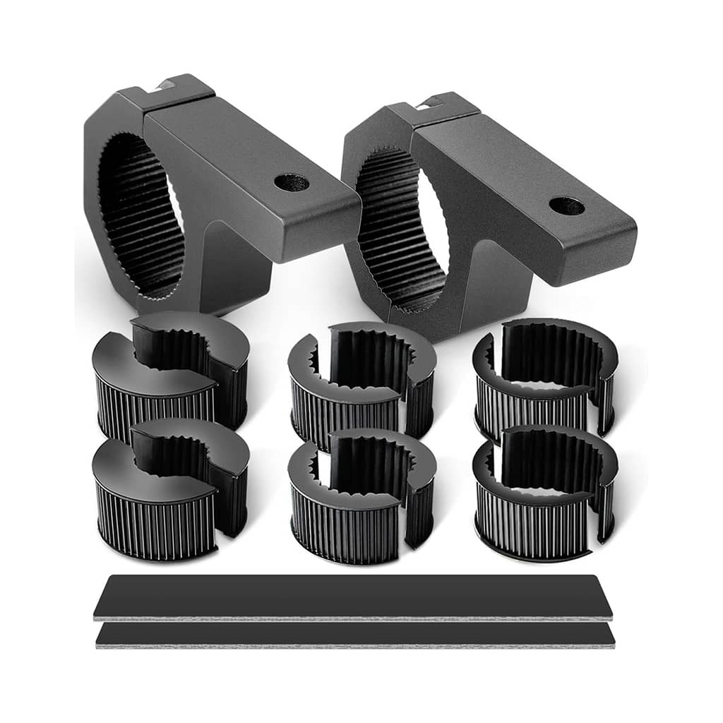Light Mounting Brackets for Horizontal Bar of 1", 1.5", 1.75", & 2" (2-Pack)