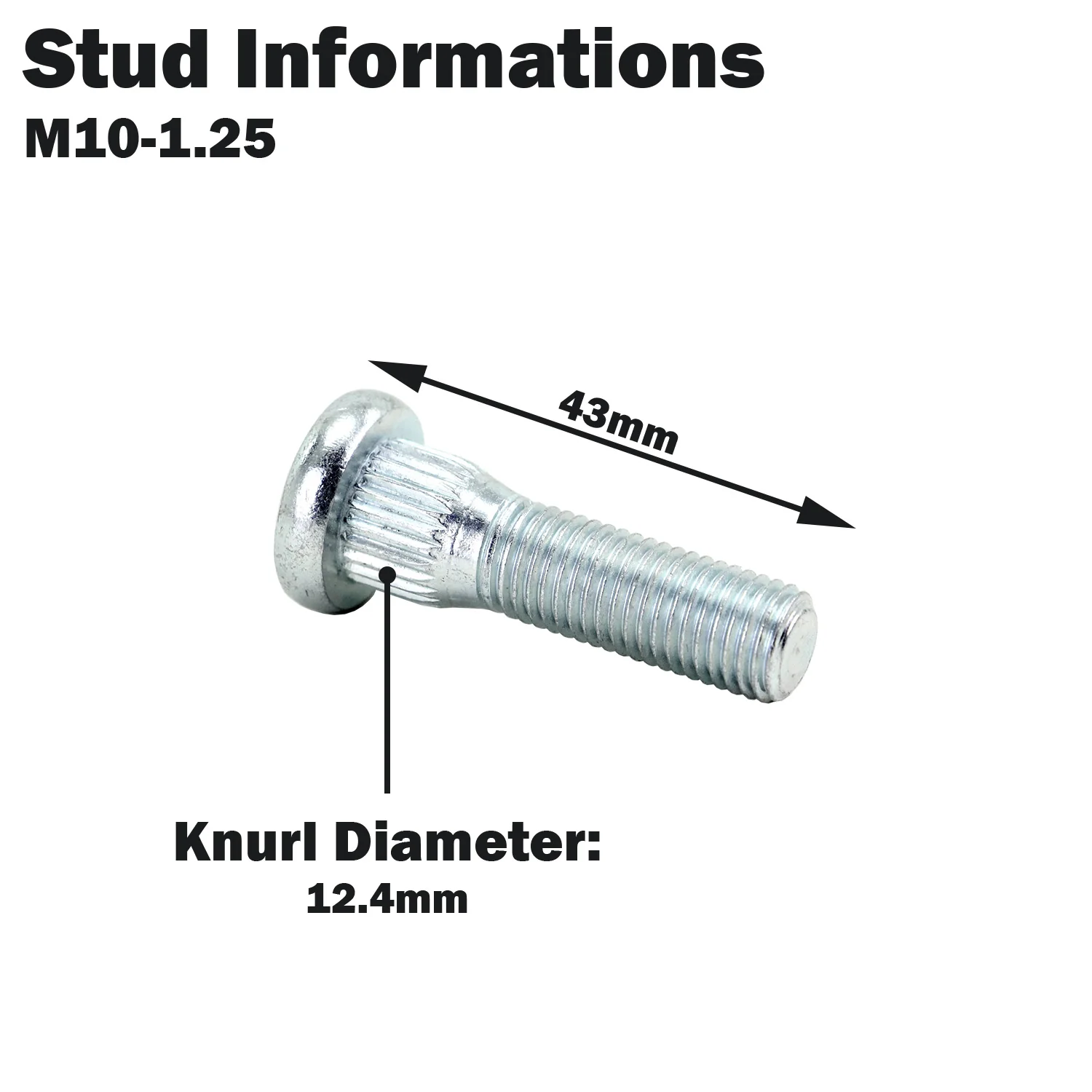 Replacement Studs and Lug Nuts (Set of 4) - Image 5