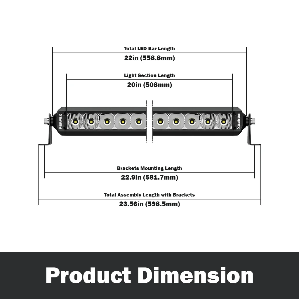 Signature Series PRO 20-Inch LED Light Bar // Single Row - Image 3