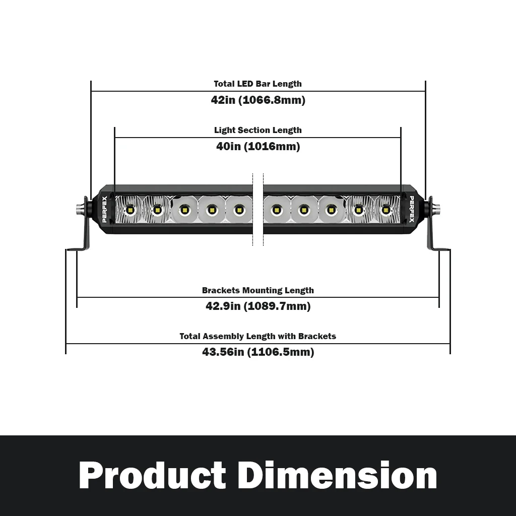 Signature Series PRO 40-Inch LED Light Bar // Single Row - Image 3